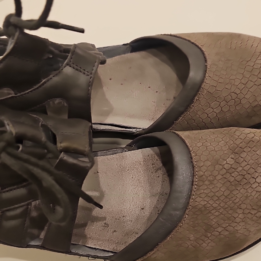 Naot Kata Women's Gray and Brown Lace Up Sandals Size 41 - Picture 5 of 9